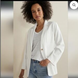 Soft Surroundings Portofino Linen Blend Boyfriend Blazer Size L‎ New